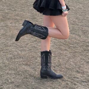 Tecovas Black and Gray Combat Boots